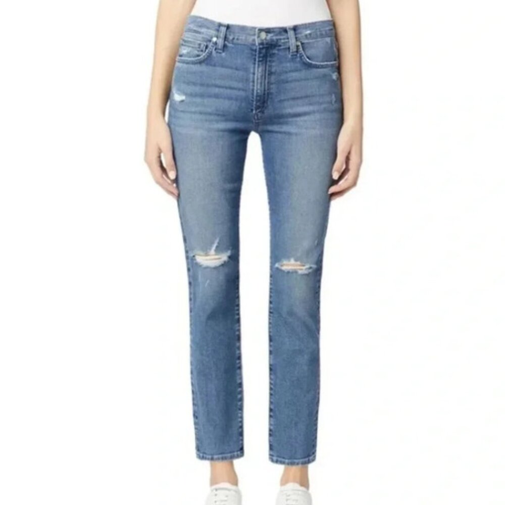 Joe’s Jeans Women’s Lara Distressed Straight Ankle Jeans Brampton Blue Size 29